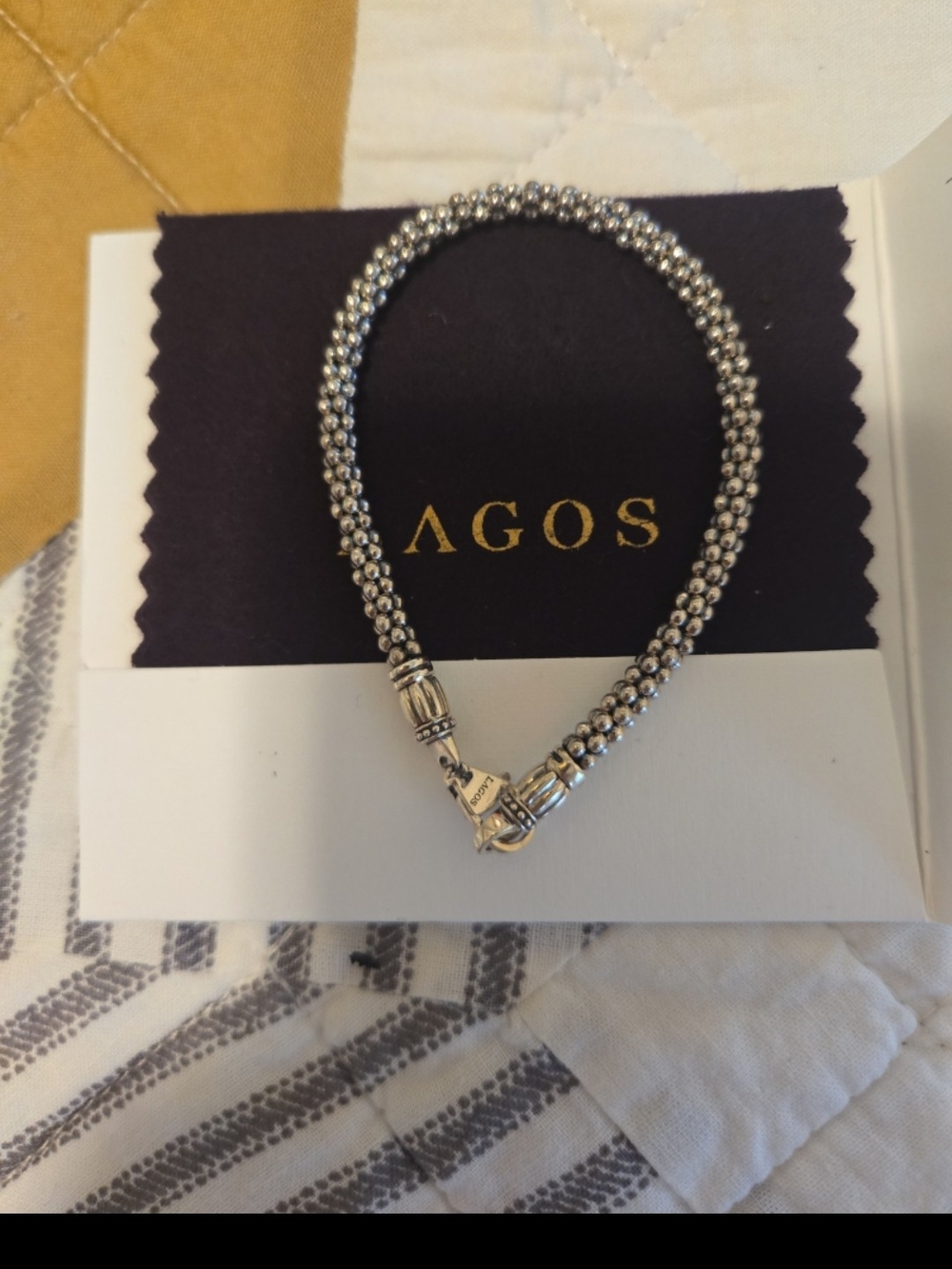 LAGOS Sterling Dot-Style Bead Bracelet in Silver Tone
